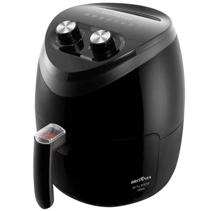 Fritadeira Elétrica Air Fryer Britânia 1500W Sem Óleo BFR25P 3,5L - Preta