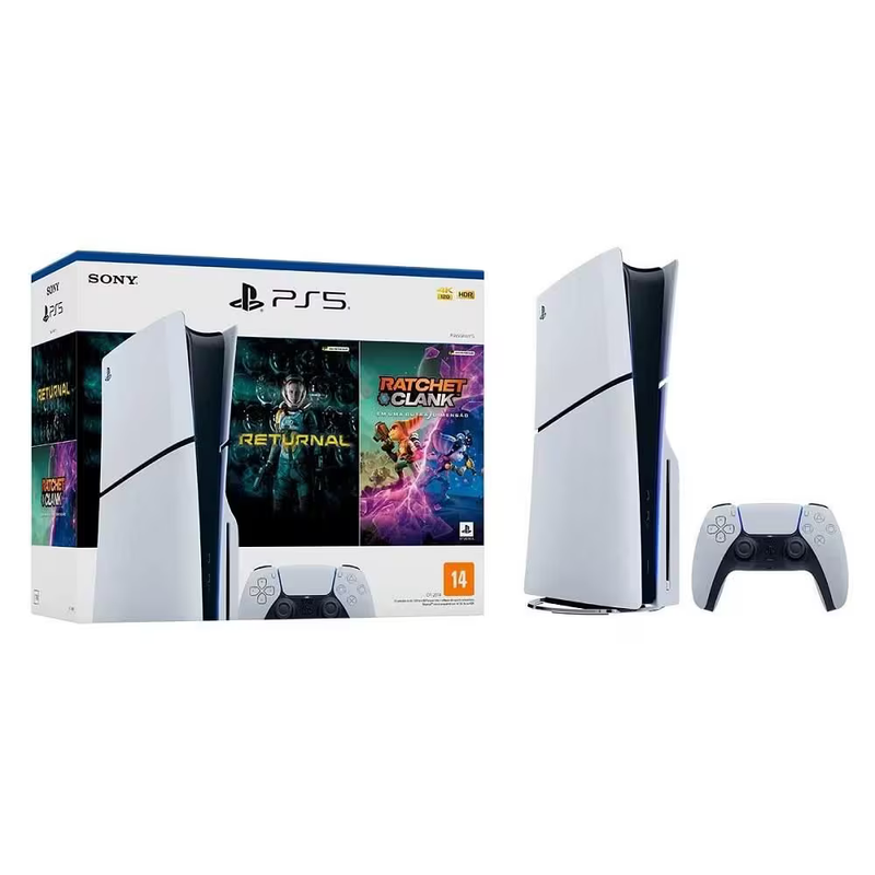 Console Playstation 5 PS5 Slim com 2 Jogos (Returnal e Ratchet&Clank), SONY PLAYSTATION