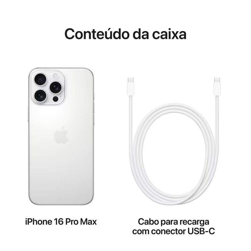 Apple iPhone 16 Pro Max 256GB - Titânio Branco